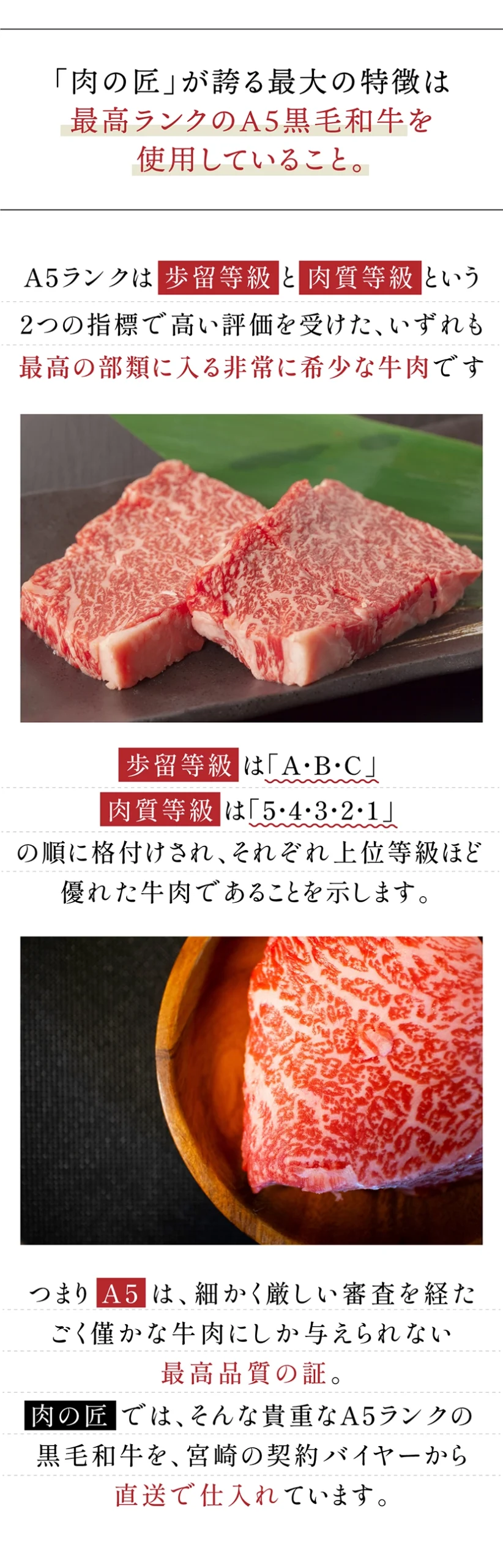 A5黒毛和牛の説明
